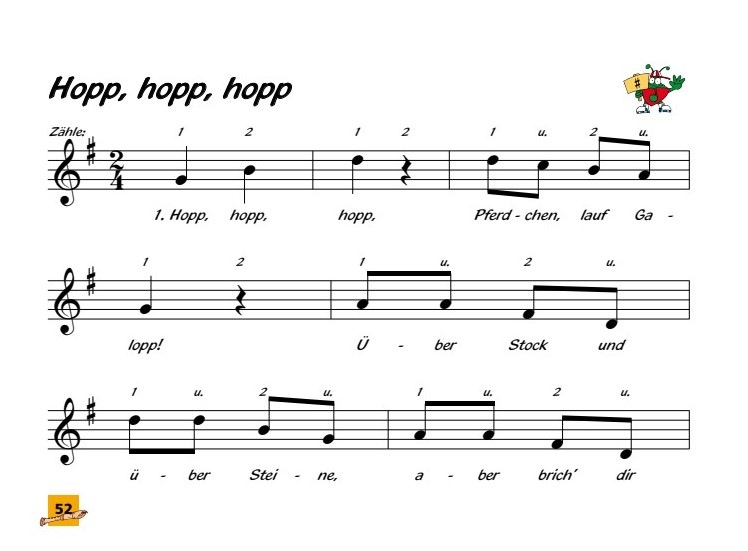 Voggys Blockflöten Liederbuch - Hopp hopp hopp