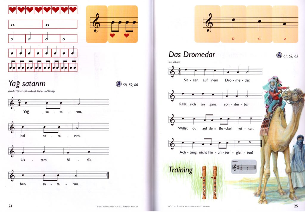 Blockflötenbox Band 1 - Seite 24 und 25