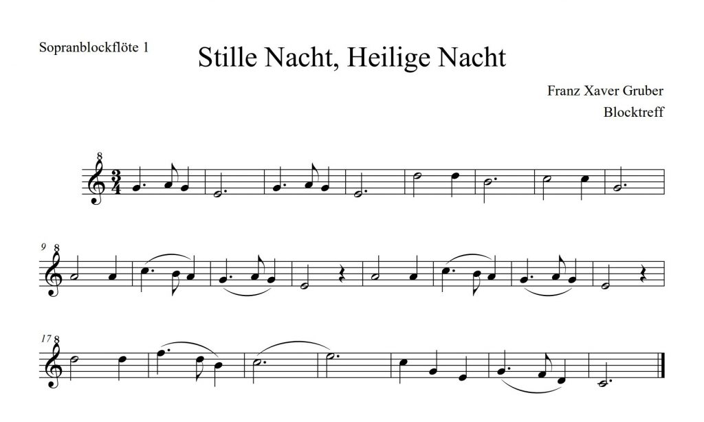 Noten für Stille Nacht