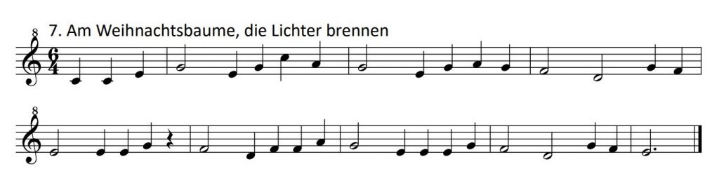 Einfache Weihnachtslieder für Blockflöte - Am Weihnachtsbaum, die Lichter brennen